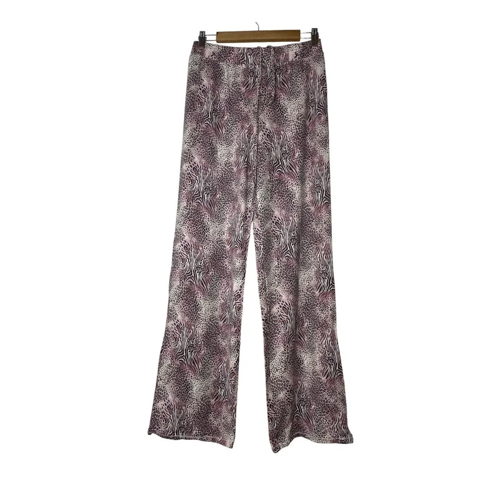 SKIMS Sleep Set Medium Bloom Mini Multi Animal Pink Pajama Set Long Sleeve‎